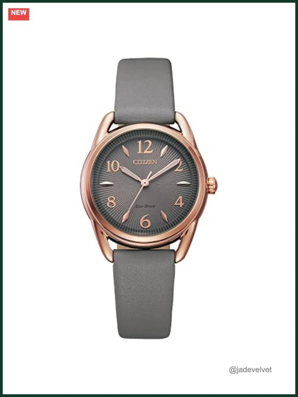Eco-Drive Wrist Watch, Stainless Steel & Leather, Arabic Markers, Date,